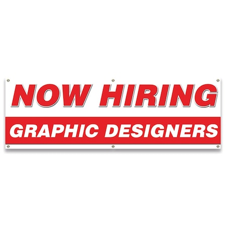 Signmission Now Hiring Graphic Designers Banner Apply Inside Accepting Application Single Sided B-72-30252